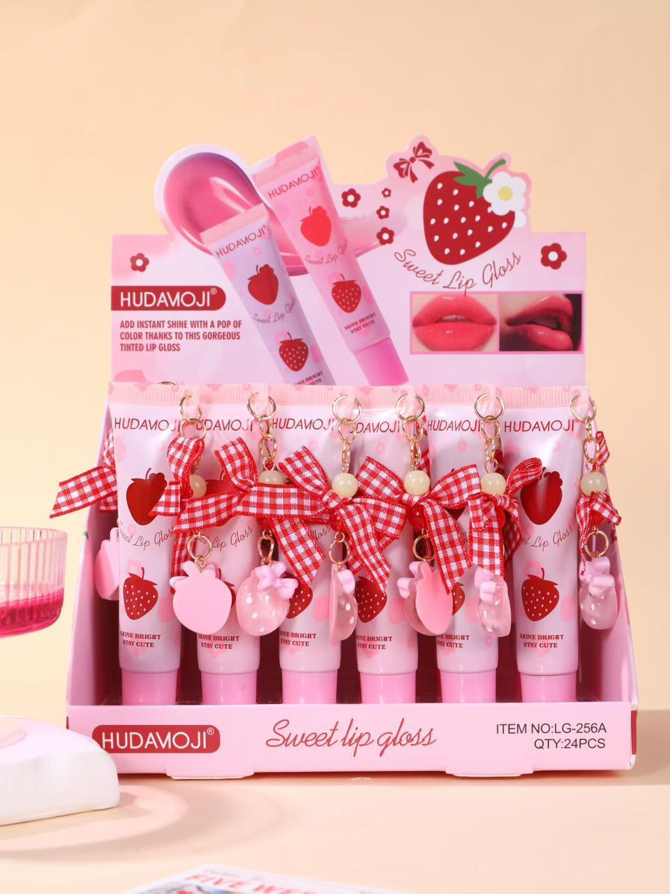 Hudamoji Sweet Strawberry Lip Gloss (6pcs Set) — view 4