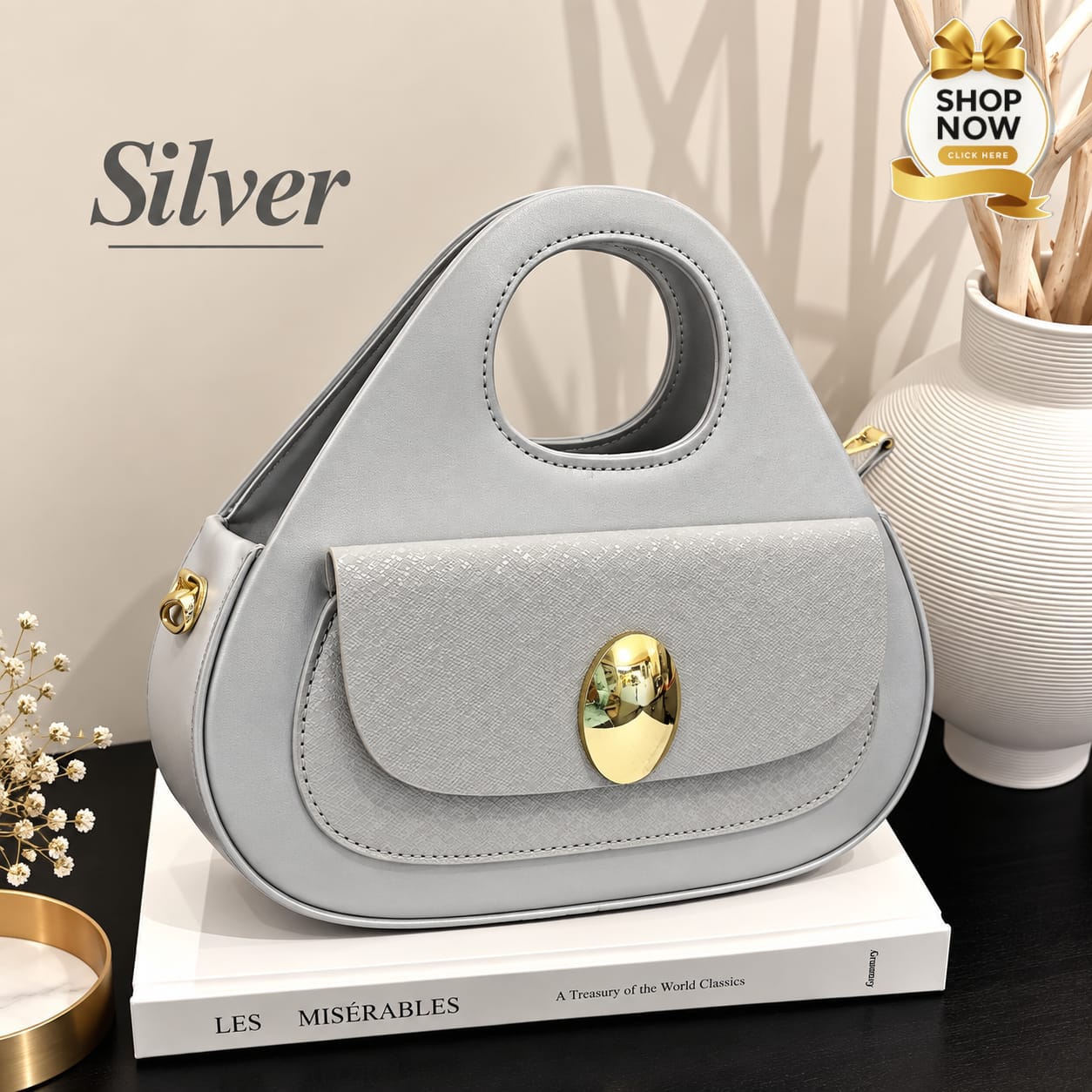 Imported Oval Handle Cross Body Bag for Girls — view 2