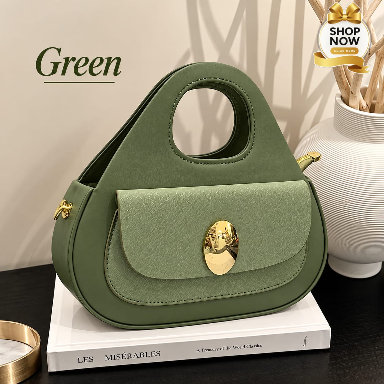Imported Oval Handle Cross Body Bag for Girls — view 3