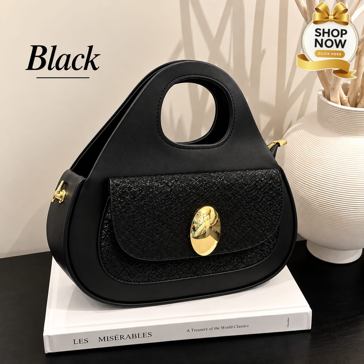 Imported Oval Handle Cross Body Bag for Girls — view 4