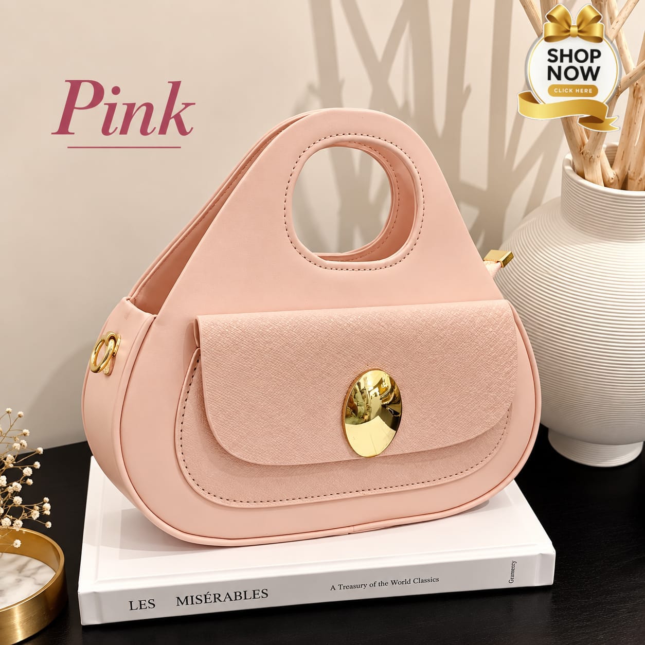 Imported Oval Handle Cross Body Bag for Girls — view 6