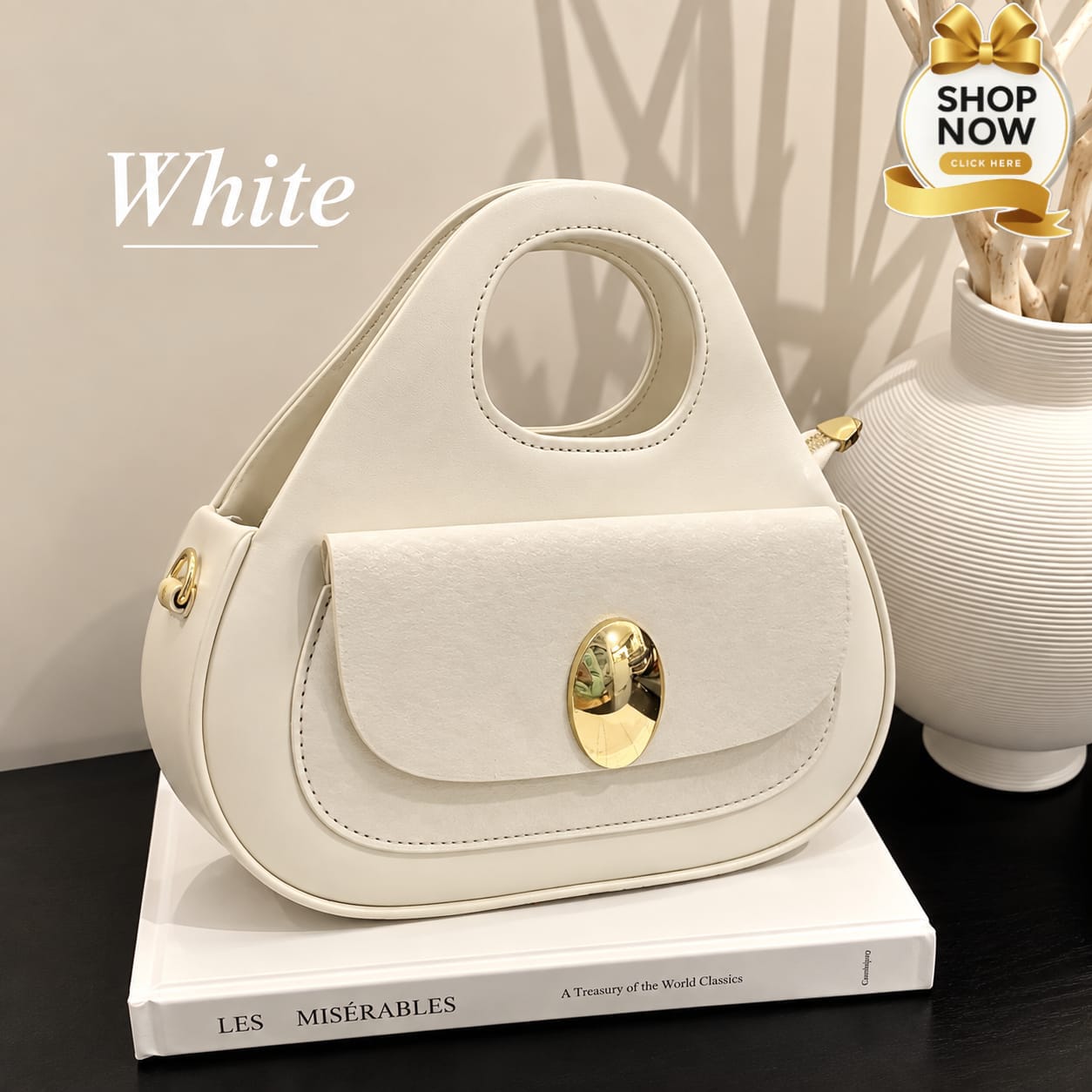 Imported Oval Handle Cross Body Bag for Girls — view 8
