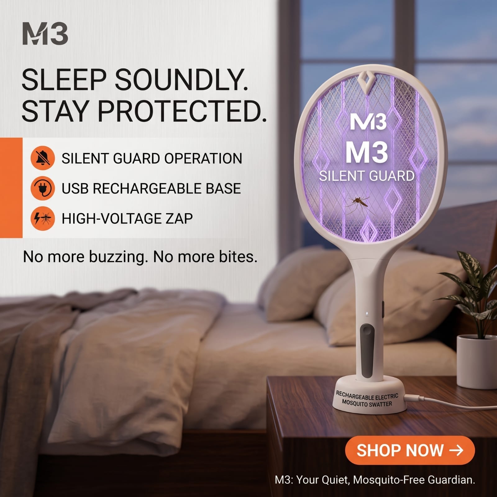Rechargeable Mosquito Racket — view 1