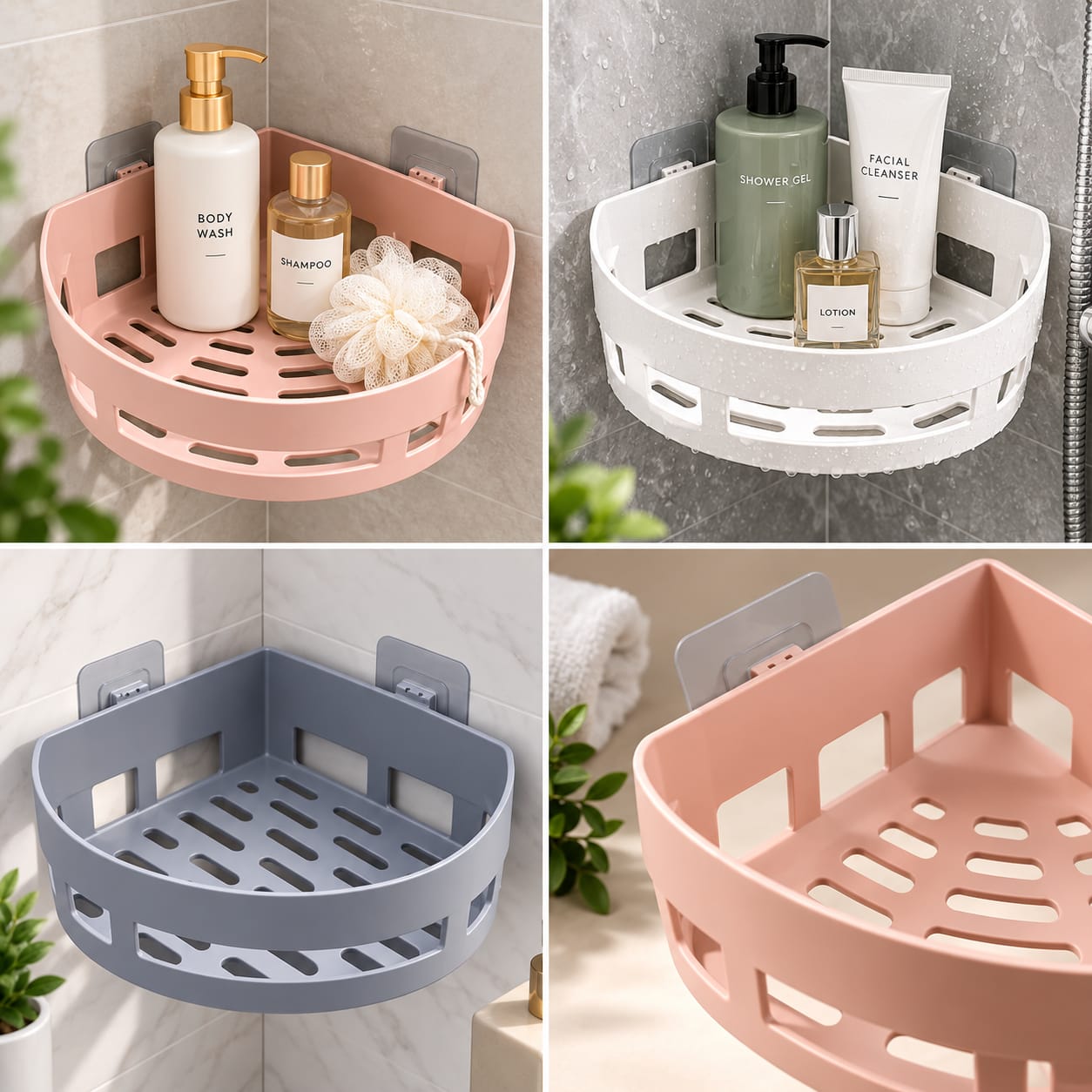 Wall Mount Triangle Corner Shelf Basket — view 4