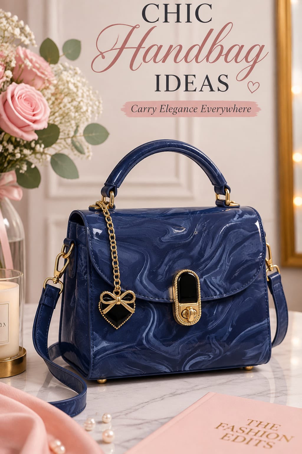 Cross Body Bag with Heart Keychain for Girls — view 7
