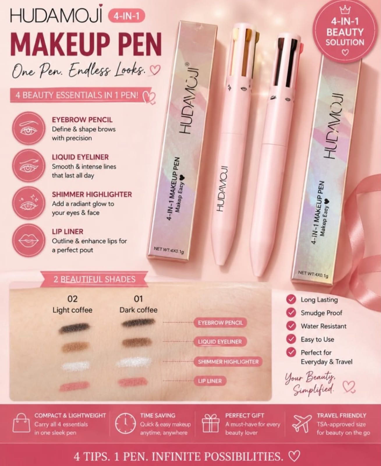 Hudamoji 4-in-1 Makeup Touch Up Pen — view 5