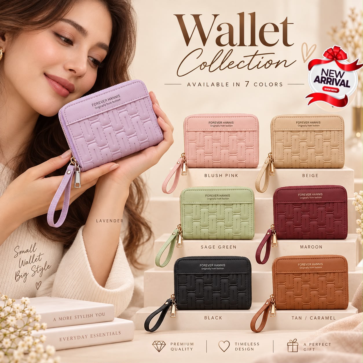 Imported Double Zipper Wallet for Girls — view 8