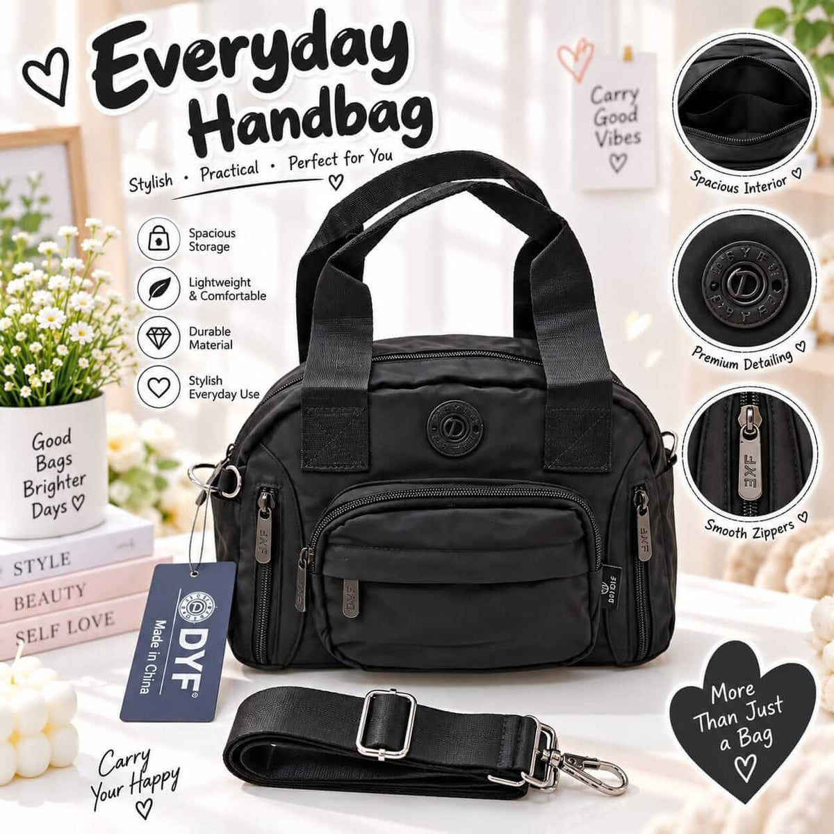 High Quality Big Size Parachute CrossBody Bag — view 3