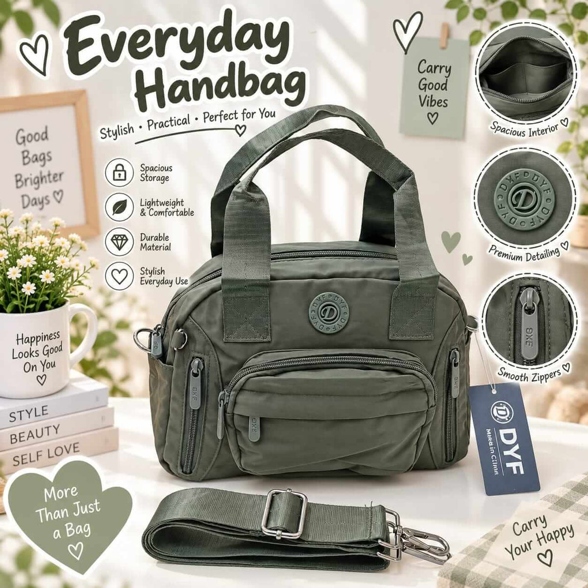 High Quality Big Size Parachute CrossBody Bag — view 4
