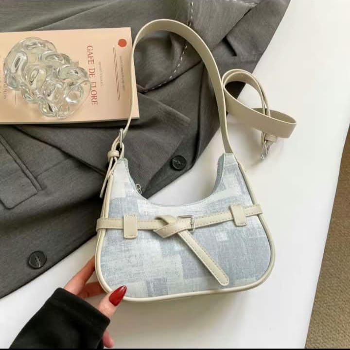 Imported Shoulder Bag with Cherry Keychain & Dust Bag — view 4