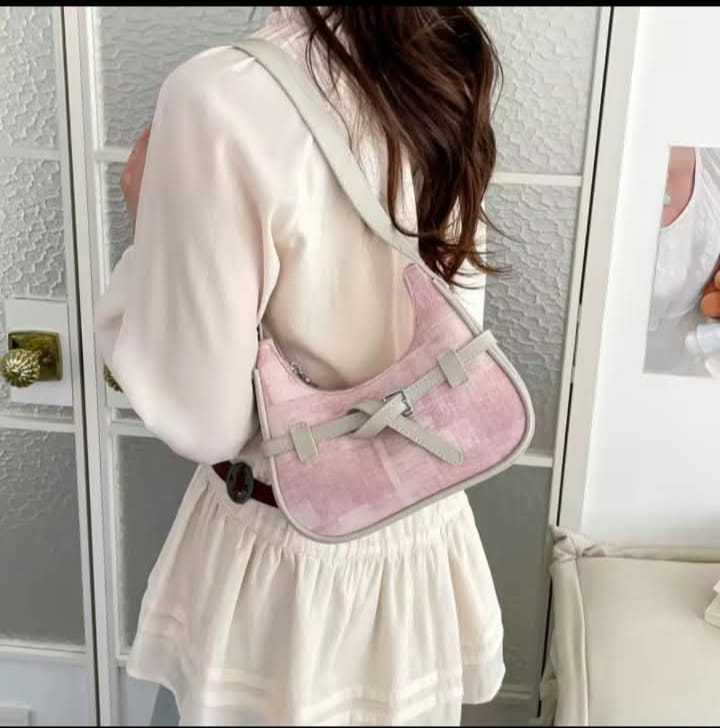 Imported Shoulder Bag with Cherry Keychain & Dust Bag — view 5