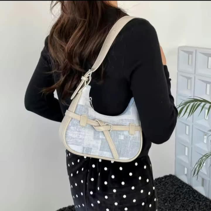 Imported Shoulder Bag with Cherry Keychain & Dust Bag — view 8