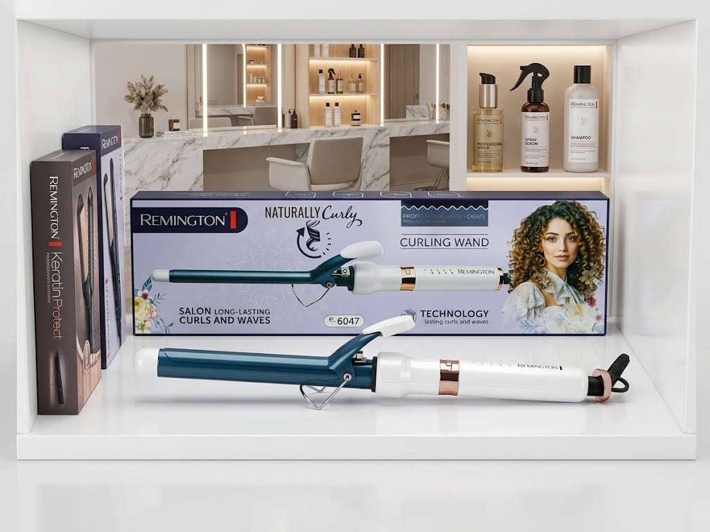 Remington Naturally Curly Curling Wand – Teal — view 1