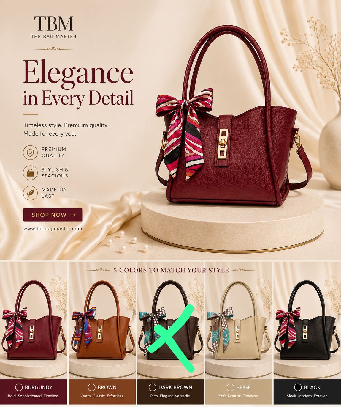 High Quality Synthetic Leather Mini Tote Bag — view 10