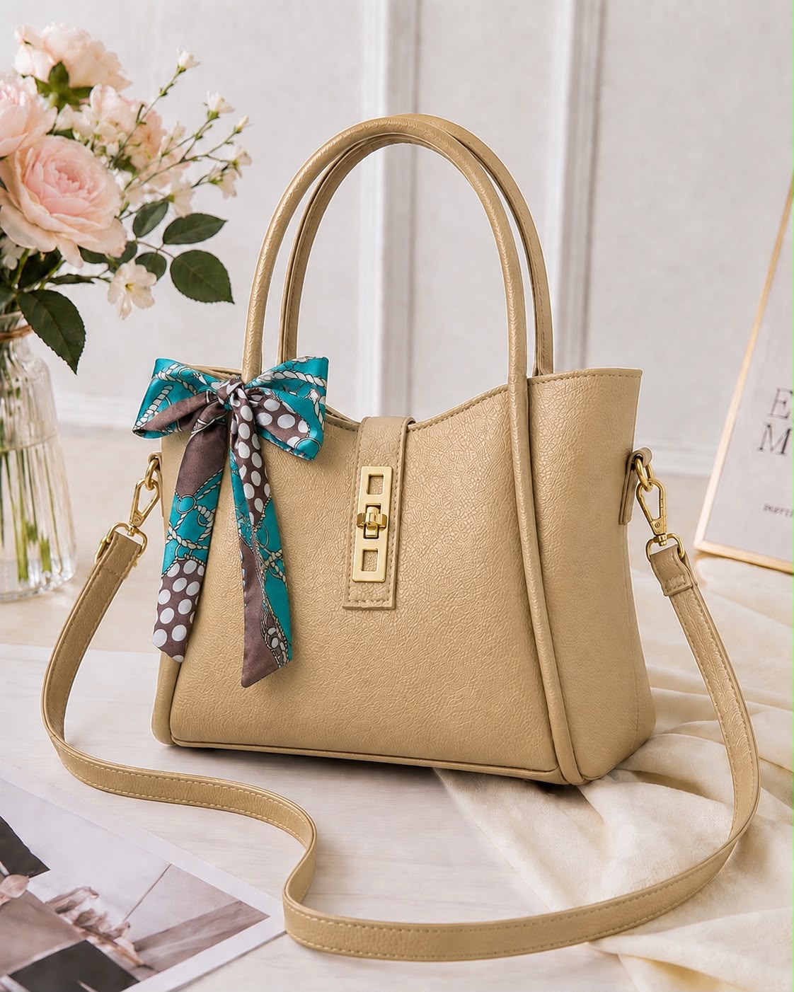 High Quality Synthetic Leather Mini Tote Bag — view 6