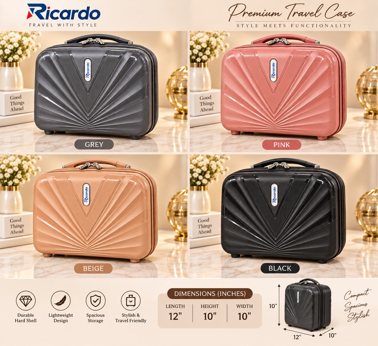 High Quality Hard Shell Beauty Box (Ricardo & Instagon) — view 1