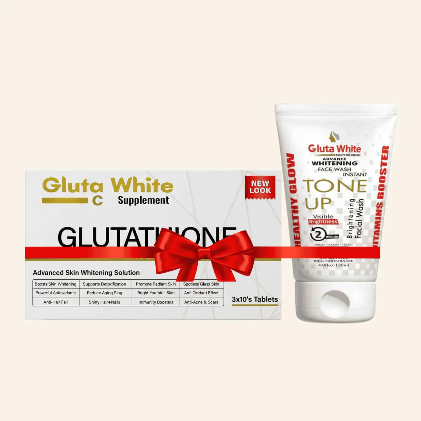 Gluta White Glutathione Tablet And Tone Up Face Wash — view 1