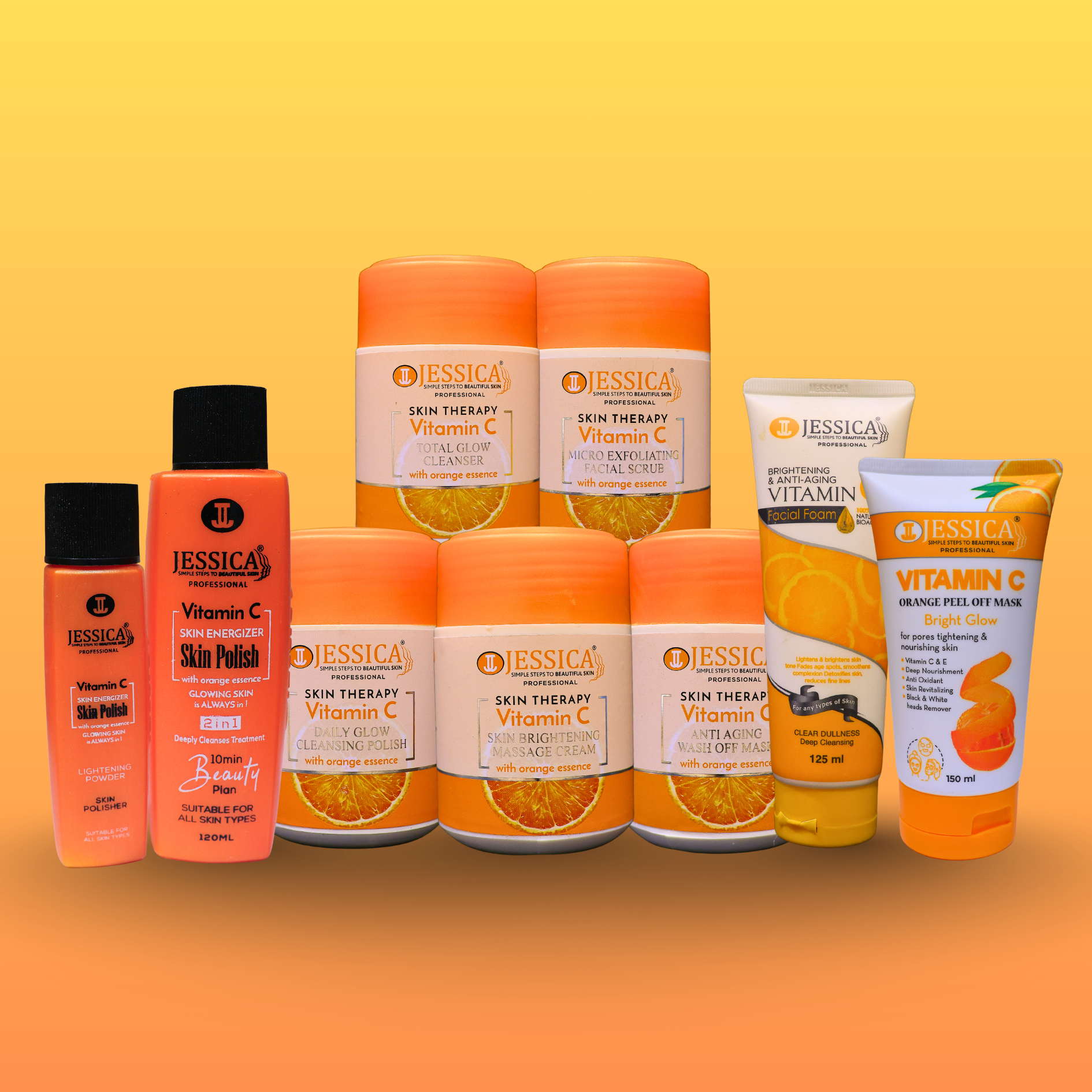 VITAMIN C THERAPY [PACK OF 4] [ 5 STEPS FACIAL, SKIN POLISH,FACIAL FOAM AND PEEL OFF MASK.] — view 1