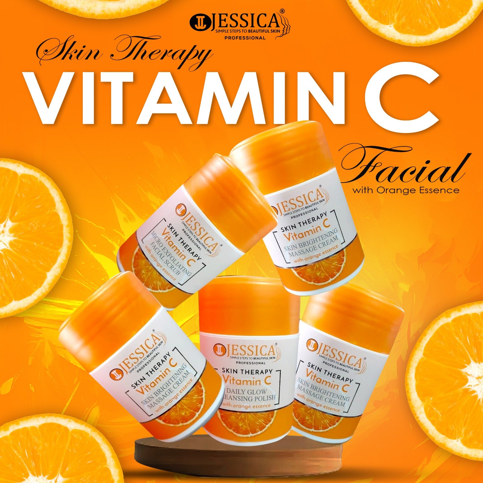 VITAMIN C THERAPY [PACK OF 4] [ 5 STEPS FACIAL, SKIN POLISH,FACIAL FOAM AND PEEL OFF MASK.] — view 2